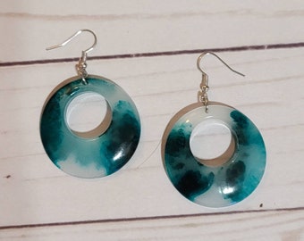 Circle Epoxy Earrings