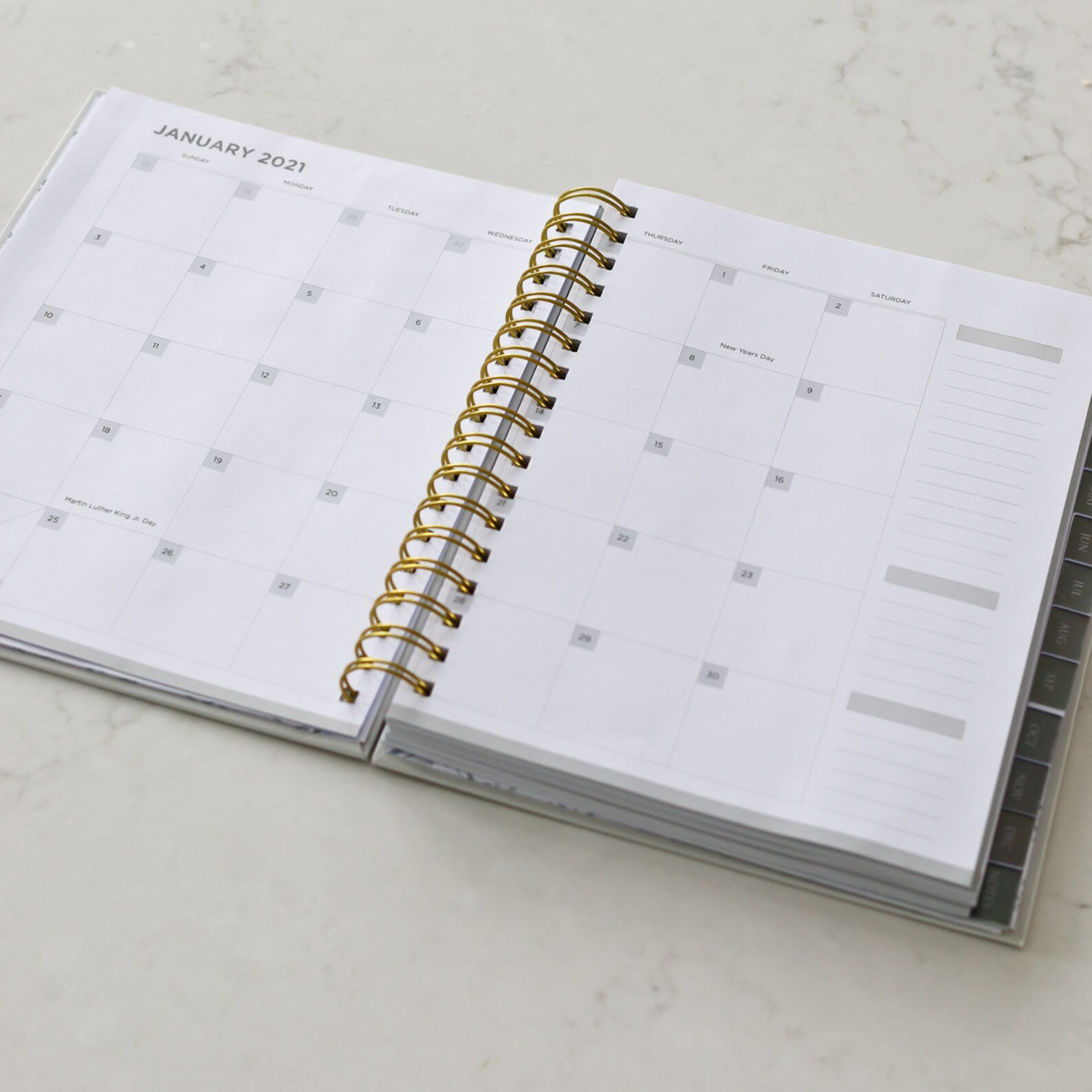 2021 Hardcover weekly spiral bound coiled planner / Hardcover Etsy