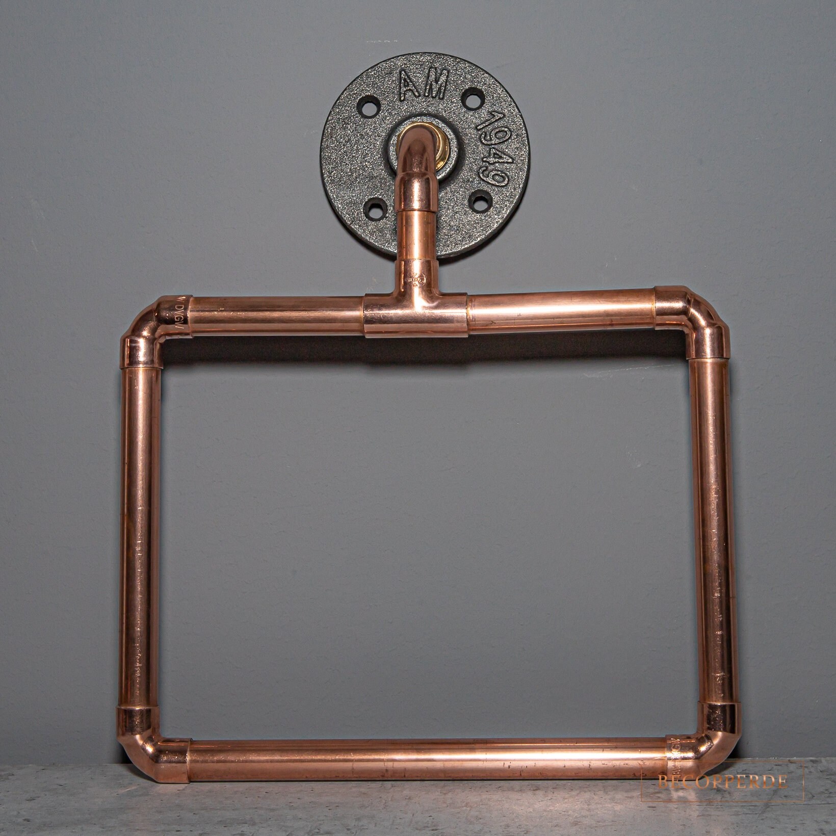 Handmade Copper Tube Towel Rail With Wall Mounting Towel - Etsy Canada