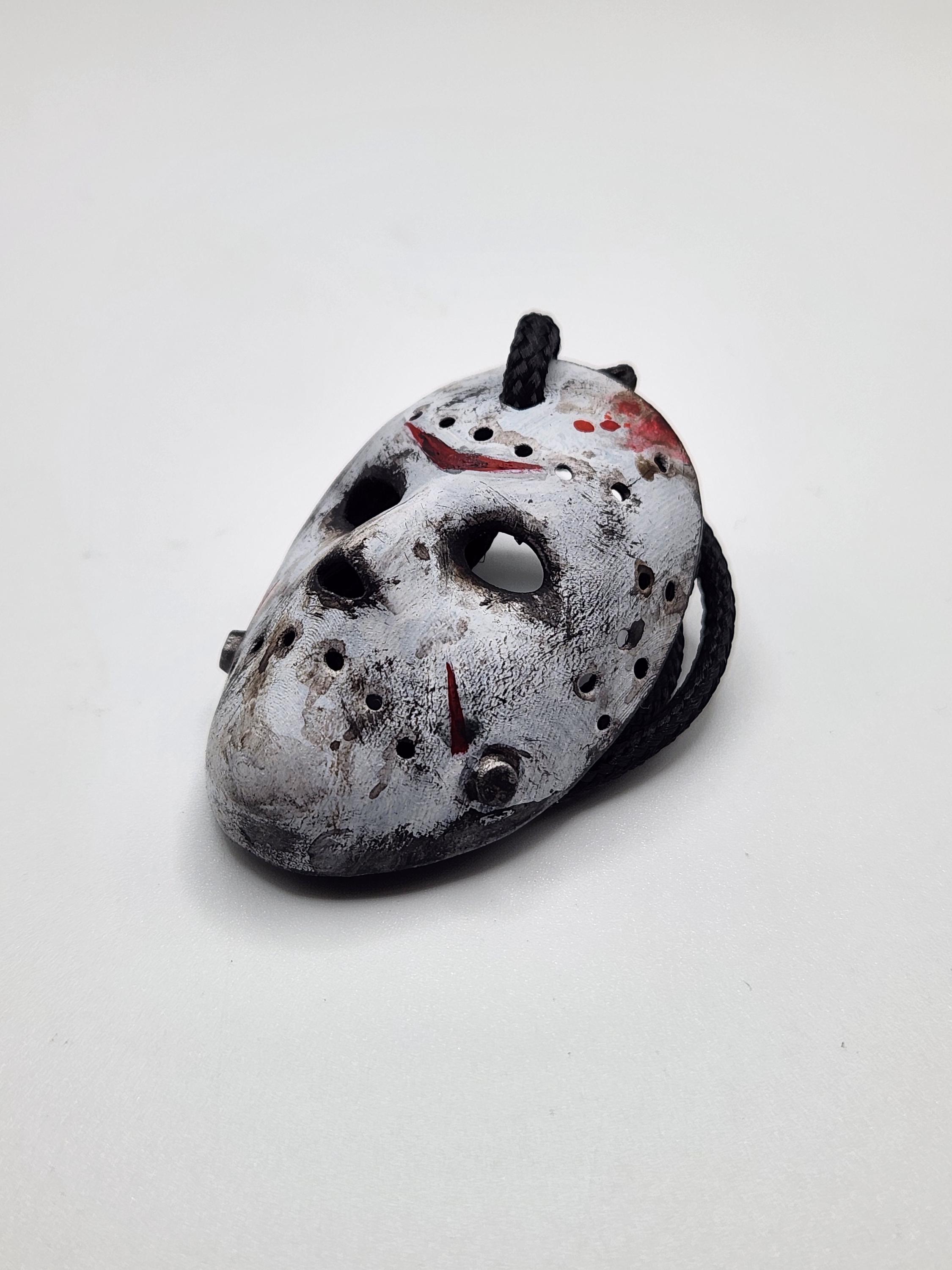 Jason Voorhees Mask Rear View Mirror Charm | Hand-painted 3D