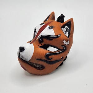 Car Accessory | Samurai Fox Kitsune mask | Rear view mirror