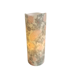 Fall Leaves Home Decor LED Flameless Wax Pillar Candle