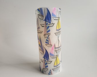 Colorful Sailboat LED Flameless Wax Pillar Candle