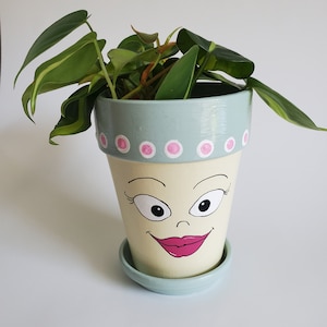 Funny Happy Face Flower Pot Planter 4.5 Inch