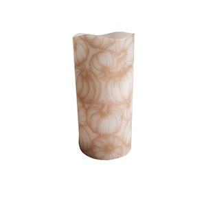 Fall Pumpkin Thanksgiving LED Flameless Wax Pillar Candle