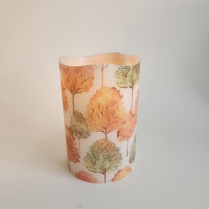 Fall Trees Home Decor LED Flameless Wax Pillar Candle