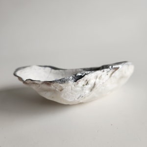 Oyster Shell Trinket Dish Ring Dish Octopus Blue and White image 7