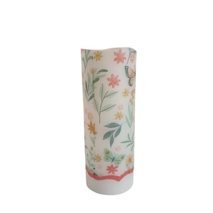 Butterflies and Flowers LED Flameless Candle