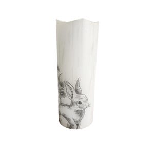 Easter Bunny Rabbit LED Flameless Wax Pillar Candle