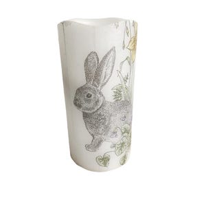 Easter Bunny LED Flameless Wax Pillar Candle