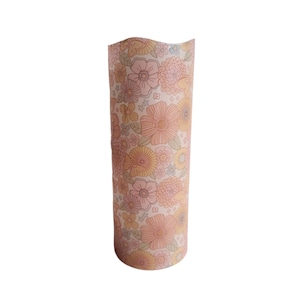 Boho Muted Floral LED Flameless Wax Pillar Candle