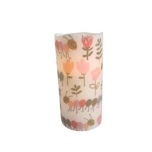 Caterpillar Night Light LED Flameless Wax Pillar Candle