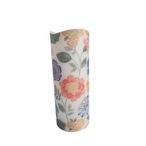 Candela a colonna in cera senza fiamma a LED floreale colorato Boho