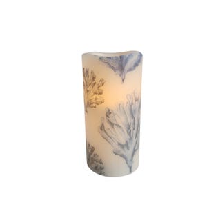 Coastal Blue Coral LED Flameless Candle