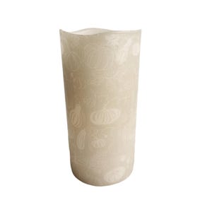 Pumpkin and Gourd Harvest LED Flameless Wax Pillar Candle
