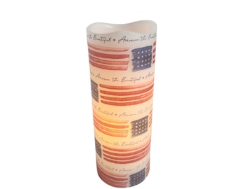 America The Beautiful Patriotic LED-kaars zonder vlam