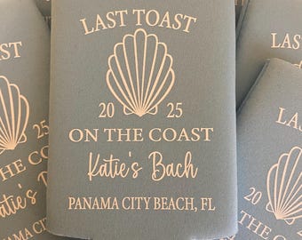 Last Toast on the Coast Can Cooler | Bachelorette Can Cooler | Bachelorette Trip | Last Toast on the Coast | Custom Can Cooler | Customized