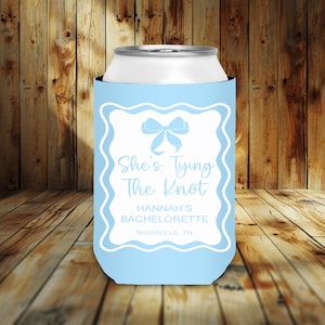 She&#39;s Tying the Knot Can Cooler | She&#39;s Tying the Knot | Bachelorette Party | Customizable Can Cooler