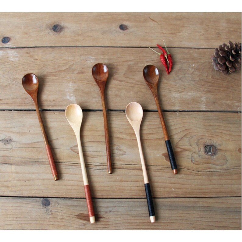 Japanese wooden spoon wooden spoon to eat longrolled rice Etsy