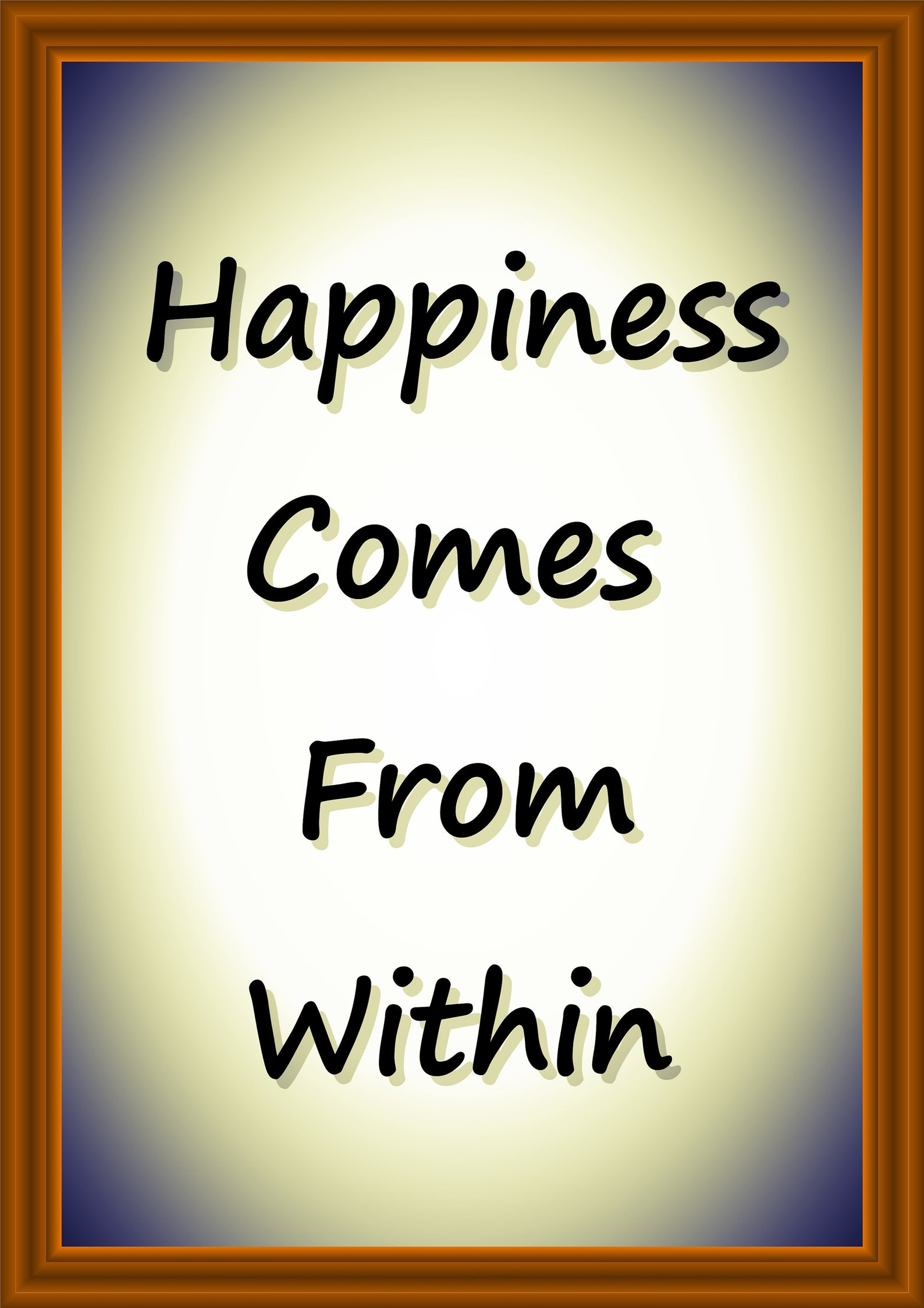 Happiness Comes From Within Digital Print Digital Art Etsy