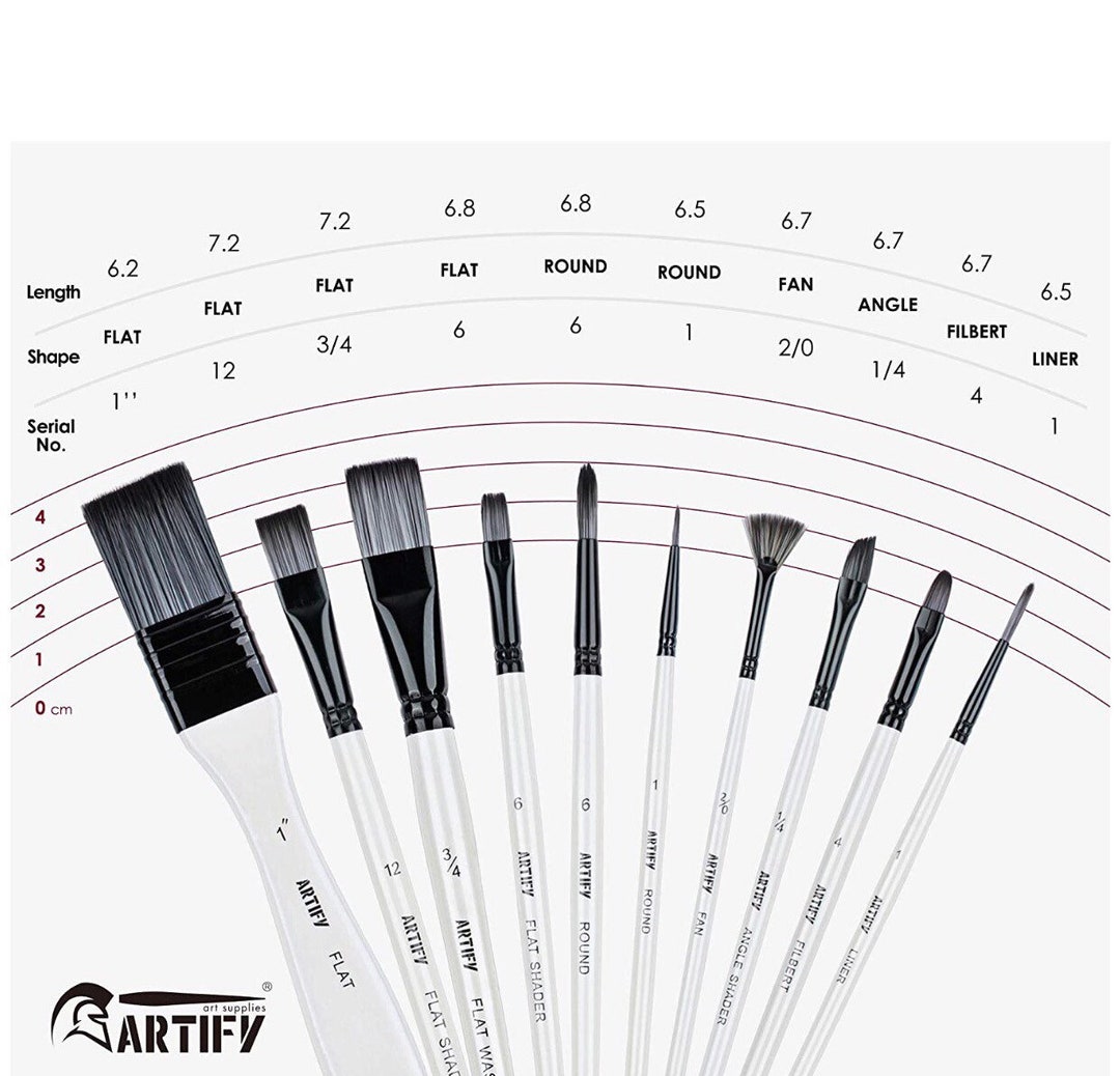Artify Paint Brush Set Etsy