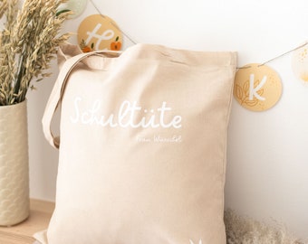 Cotton bag 'school bag' + name