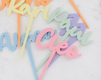 Cake topper personalizzato con nome e numero