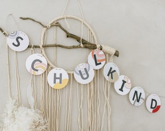 Ghirlanda per bambini in età scolare 'Arcobaleno' | Iscrizione | Decorazione | Ritorno a scuola