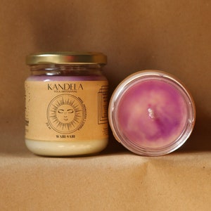 Scented candle with soy wax strawberries, raspberries and plum 212ml