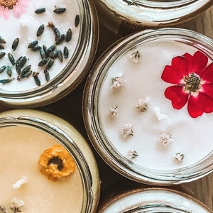 Pack of three Kandela handmade candles, scented candles with soy wax