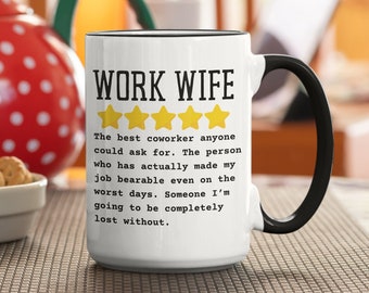 Funny Work Wife Mug | Gift For Coworker, Work Bestie