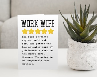Tarjeta divertida para compañeras de trabajo / El mejor regalo para tu mejor amiga en el trabajo