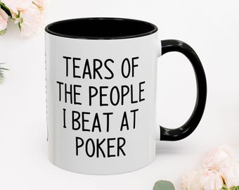 Taza de póker, Taza de póker divertida, Regalos de póker, Taza de juego de cartas, Regalo para amantes del póker, Taza de café de póker