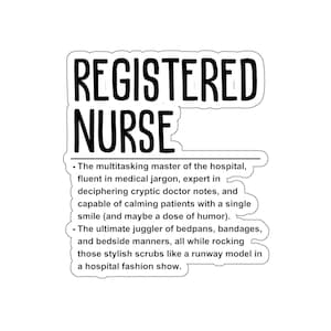 Nurse Life Essential: RN Vinyl Sticker for Er Nurses and Medical Pros | Rn Sticker | Nurse Life | Registered Nurse Sticker | Laptop Sticker