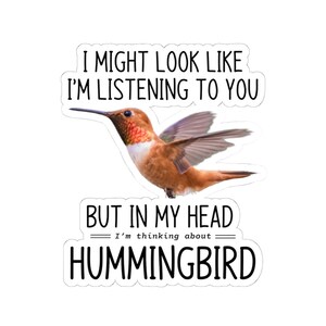 Hummingbird sticker, Bird vinyl decal, Floral bird sticker, Garden bird art, Nature bird sticker