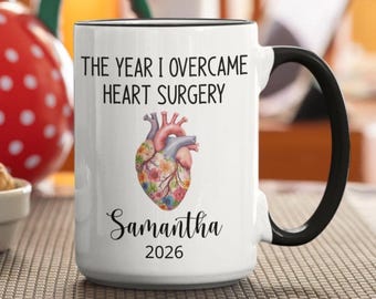 Heart Surgery Survivor Mug | Personalized Recovery Coffee Cup, Medical Miracle Gift