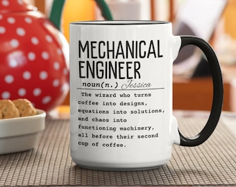 Mok werktuigbouwkundig ingenieur | Funny Engineer-definitie, koffiekopje