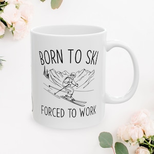 Customizable Ski Mug for Winter Enthusiasts, Perfect for Gift Giving, Coffee Lovers, Family Gatherings, or Holiday Celebrations 11oz 15oz