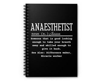 Nurse Anesthetist Notebook | Funny CRNA Graduation Gift