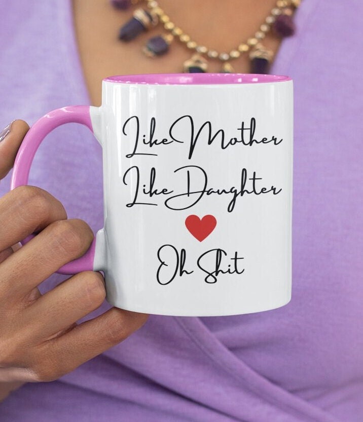 Comme La Mère Comme Fille Mug, Mother Daughter Gift, Mom Coffee Mothers Day Gifts From Daughter, Fun