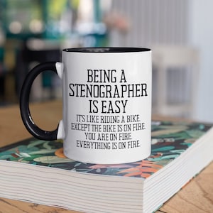 Steno Student | Writer Cover | Stenographer Gift | Stenographers Make It Look Easy | Being a stenographer is easy | Steno Mug | Steno Gifts