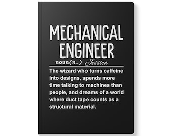 Funny Engineer Definition Softcover Journal: Mechanical/Chemical Engineer Gift