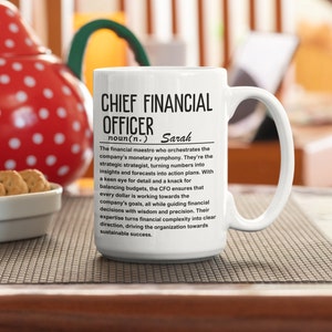 CFO Mug, Custom CFO Mug, Finance Gift, Personalized Mug, Office CFO Cup, Financial Leader Mug, Executive Mug, Chief Financial Mug