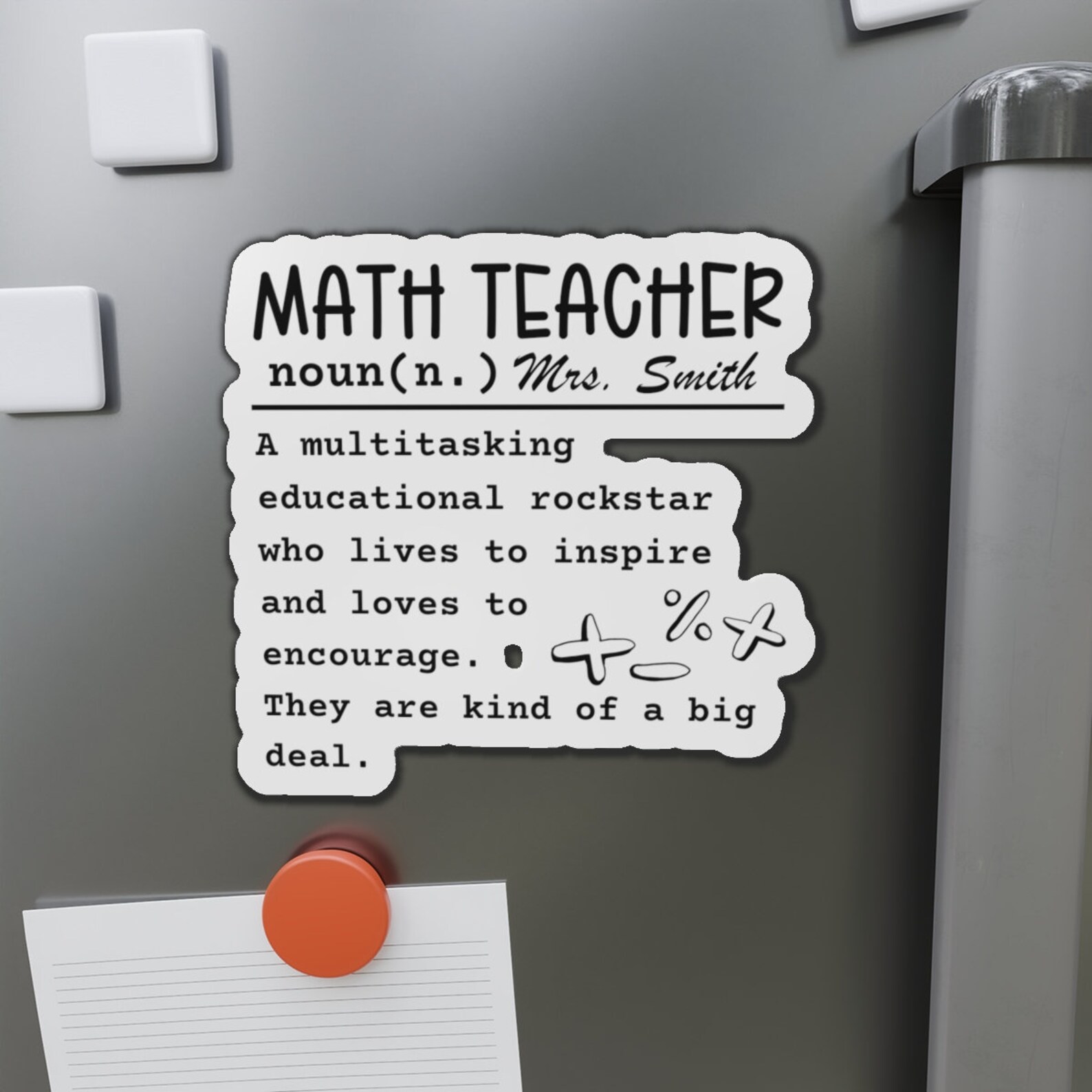 Math Teacher Vinyl Magnet | Teacher Appreciation Gift - Etsy