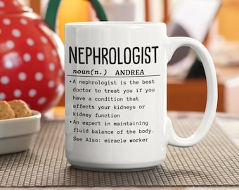 Funny Nephrologist Definition Coffee Mug | Kidney Doctor Gift