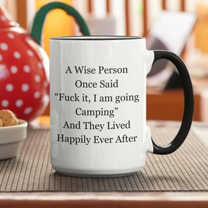 Camping Mugs | Hiker Gift | Gifts For Him | Camping Gifts | Campfire Mug | Hiking Mugs | Camping Humor | Enamel Mug | Camper Gift Idea