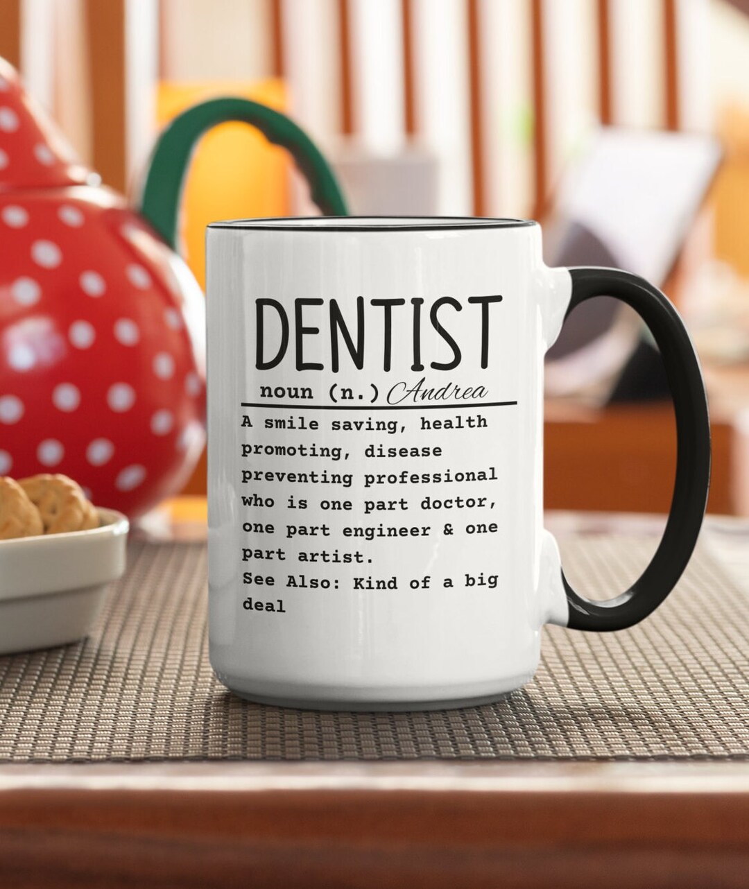 YouNique Designs Funny Dentist Coffee Mug - 11 Oz, Trump-Themed Humor, Dental School Graduation Gift