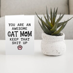 carte de fête des mères de chat | pour amoureux des chats | carte du chat | Carte de maman de chat | Carte drôle de fête des mères | Meilleure maman chat