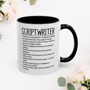 Scriptwriter mug, Writer coffee mug, Custom writer mug, Screenwriter gift, Writer gift mug, Personalized mug