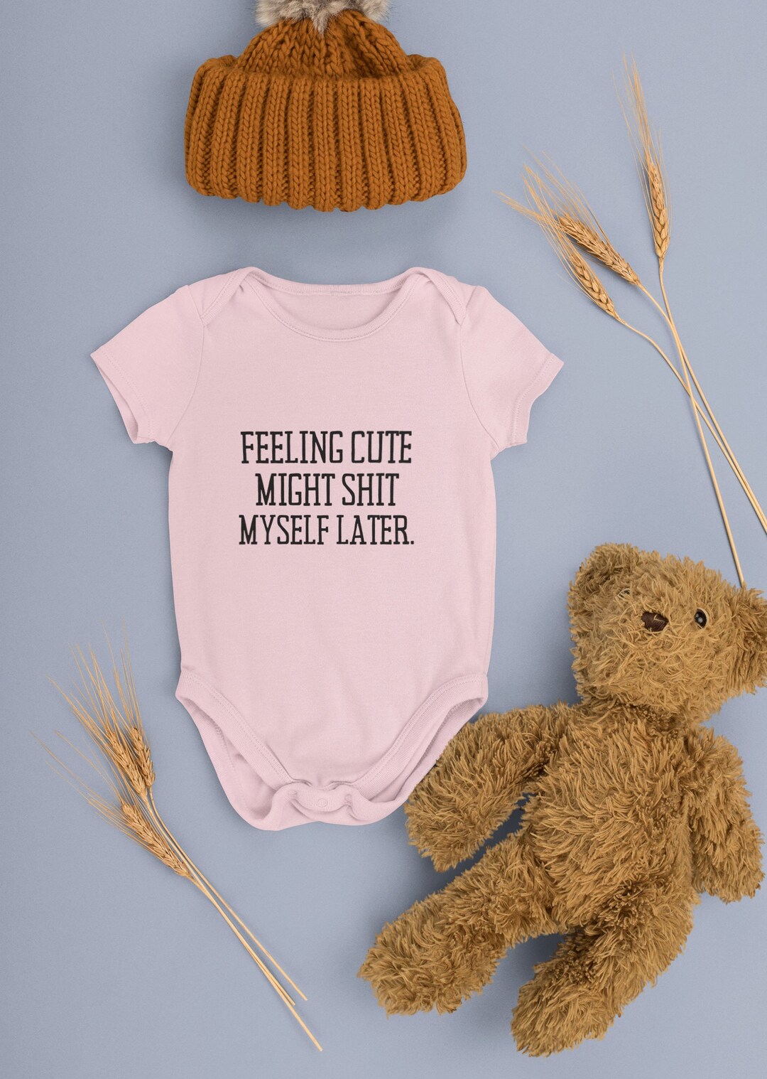 Feeling Cute Might Shit Myself Later Onesie, Funny Baby Onesie, Funny Baby Clothes, Baby Shower